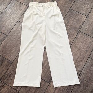 Elegant Cream Wide-Leg Trousers